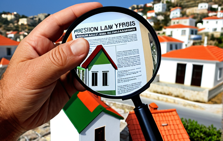 **Image Prompt:** A concerned buyer meticulously examining property deeds under a magnifying glass, with a blurred background of Mediterranean houses in Northern Cyprus. The overall tone is cautious and investigative, highlighting the complexities of property law. Keywords: Property Law, Northern Cyprus, Title Deed, Due Diligence, Real Estate.