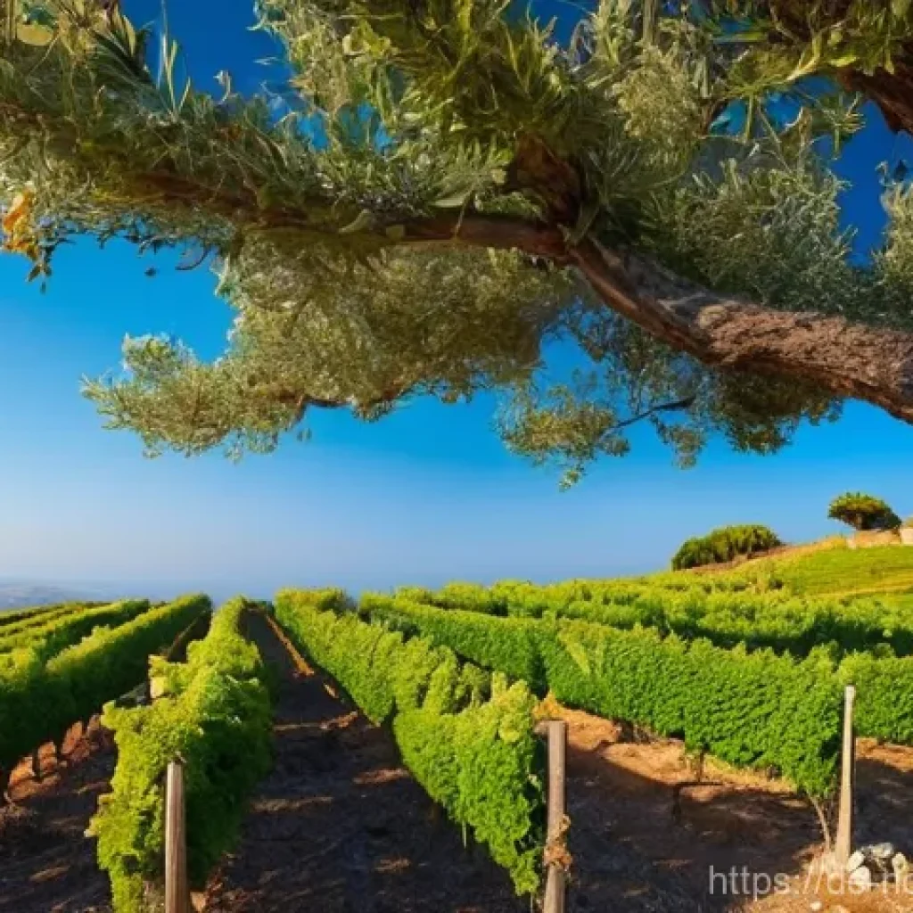 북키프로스 와인 생산지 - **Prompt 1: Ancient Vines and Mediterranean Hues**
"A wide-angle, cinematic shot of rolling vine...