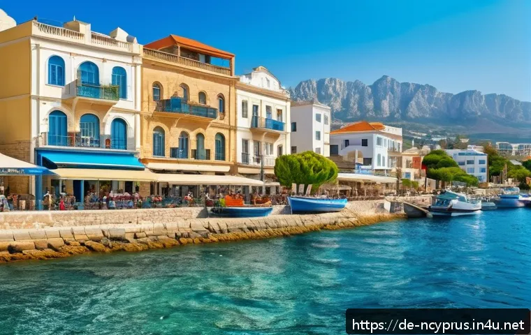 북키프로스 부동산 시장 - A picturesque coastal cityscape of Kyrenia, Northern Cyprus, featuring a charming harbor with colorf...